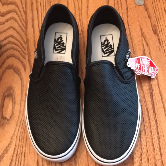 vans asher perf leather